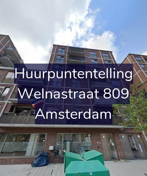 Foto gevel Huurpuntentelling voor Welnastraat 809, Amsterdam