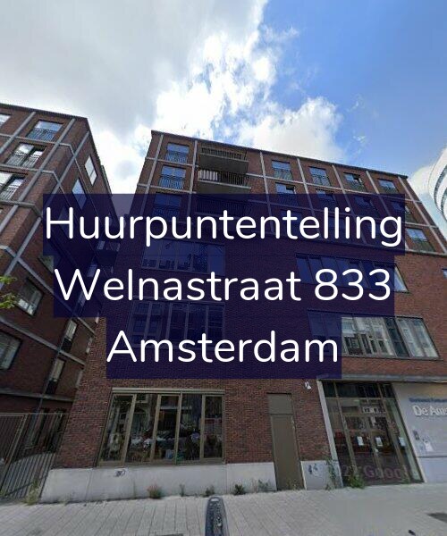 Foto gevel Huurpuntentelling voor Welnastraat 833, Amsterdam