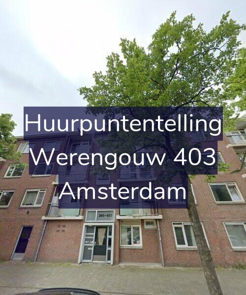 Foto gevel Huurpuntentelling voor Werengouw 403, Amsterdam