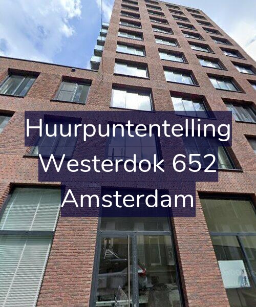 Foto gevel Huurpuntentelling voor Westerdok 652, Amsterdam