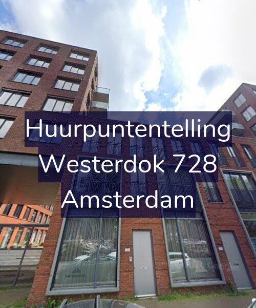 Foto gevel Huurpuntentelling voor Westerdok 728, Amsterdam