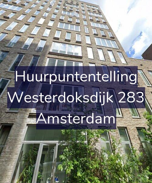 Foto gevel Huurpuntentelling voor Westerdoksdijk 283, Amsterdam
