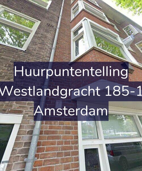 Foto gevel Huurpuntentelling voor Westlandgracht 185-1, Amsterdam