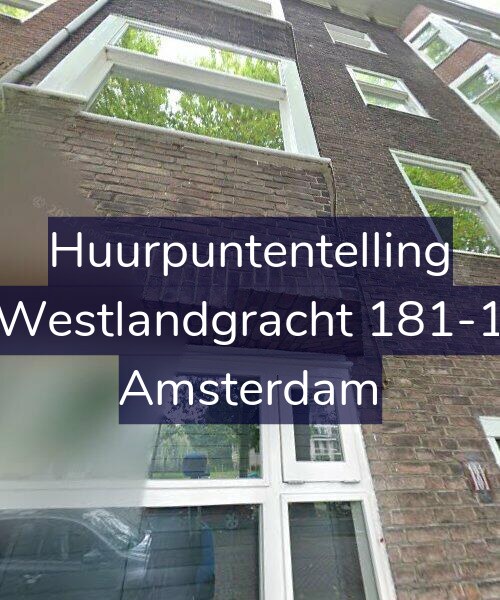 Foto gevel Huurpuntentelling voor Westlandgracht 181-1, Amsterdam