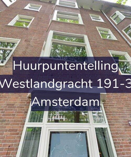 Foto gevel Huurpuntentelling voor Westlandgracht 191-3, Amsterdam