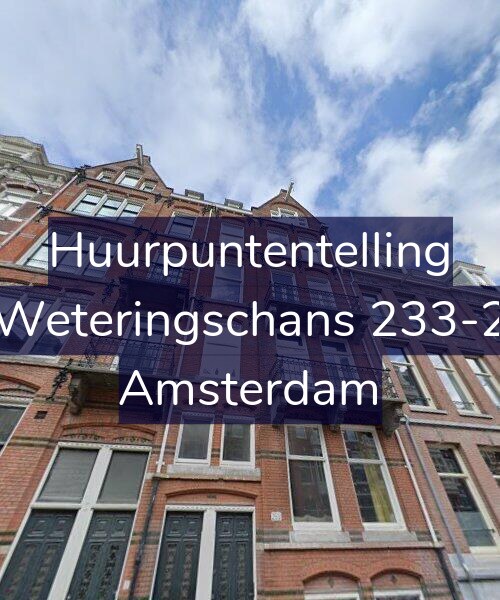 Foto gevel Huurpuntentelling voor Weteringschans 233-2, Amsterdam