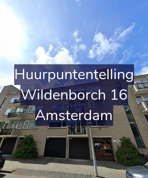 Foto gevel Huurpuntentelling voor Wildenborch 16, Amsterdam