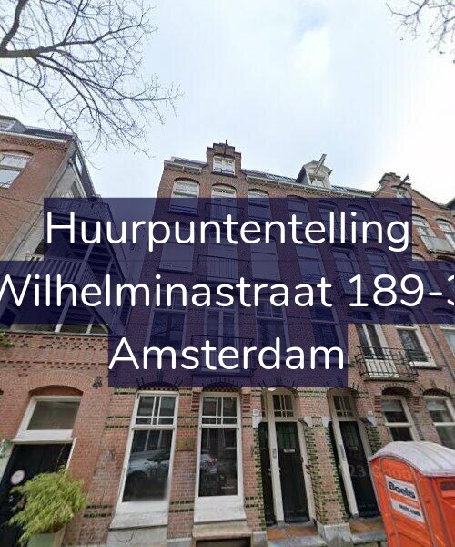 Foto gevel Huurpuntentelling voor Wilhelminastraat 189-3, Amsterdam