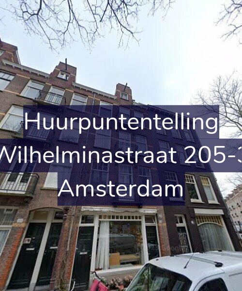 Foto gevel Huurpuntentelling voor Wilhelminastraat 205-3, Amsterdam