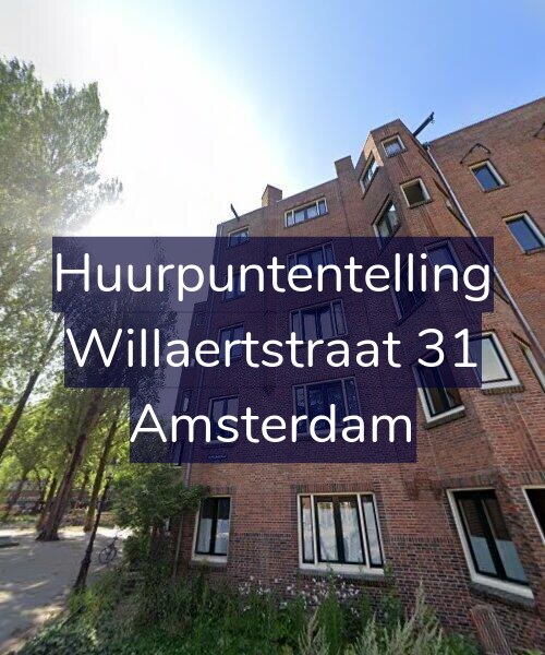 Foto gevel Huurpuntentelling voor Willaertstraat 31, Amsterdam
