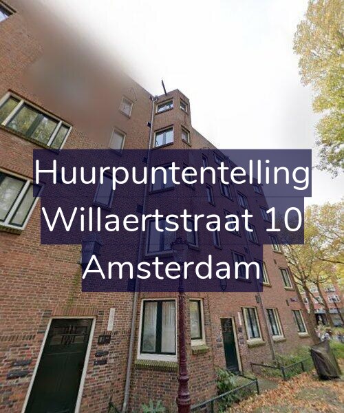 Foto gevel Huurpuntentelling voor Willaertstraat 10, Amsterdam