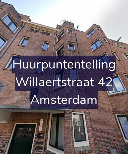 Foto gevel Huurpuntentelling voor Willaertstraat 42, Amsterdam