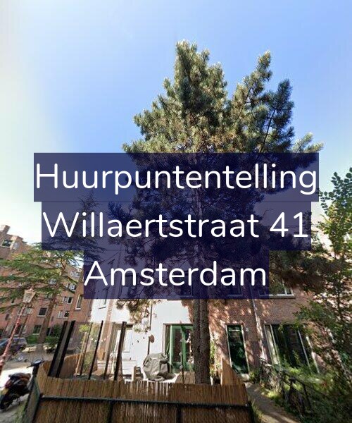 Foto gevel Huurpuntentelling voor Willaertstraat 41, Amsterdam