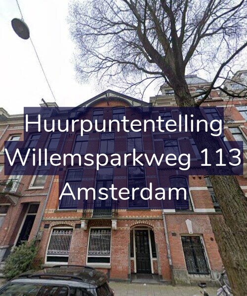 Foto gevel Huurpuntentelling voor Willemsparkweg 113, Amsterdam