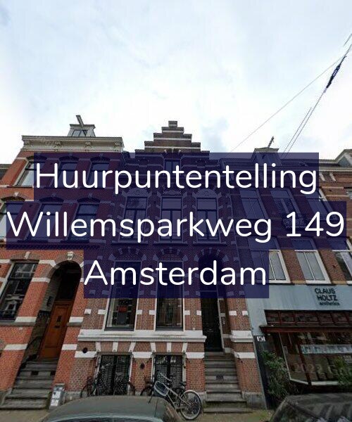 Foto gevel Huurpuntentelling voor Willemsparkweg 149, Amsterdam
