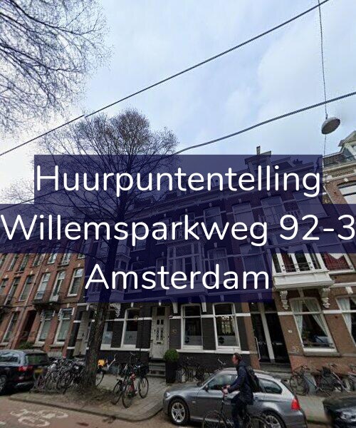 Foto gevel Huurpuntentelling voor Willemsparkweg 92-3, Amsterdam
