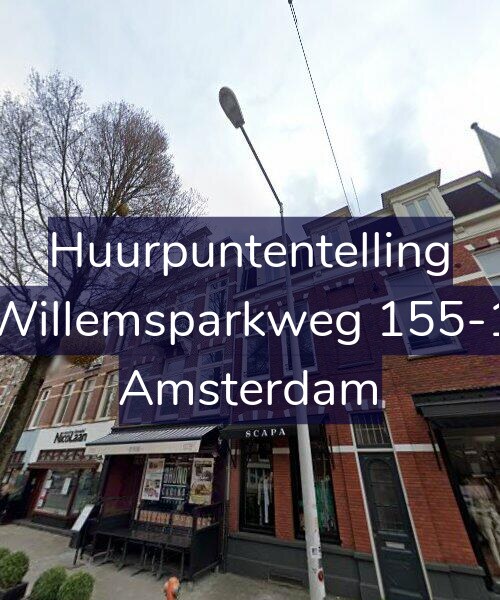 Foto gevel Huurpuntentelling voor Willemsparkweg 155-1, Amsterdam