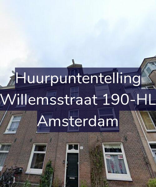 Foto gevel Huurpuntentelling voor Willemsstraat 190-HL, Amsterdam