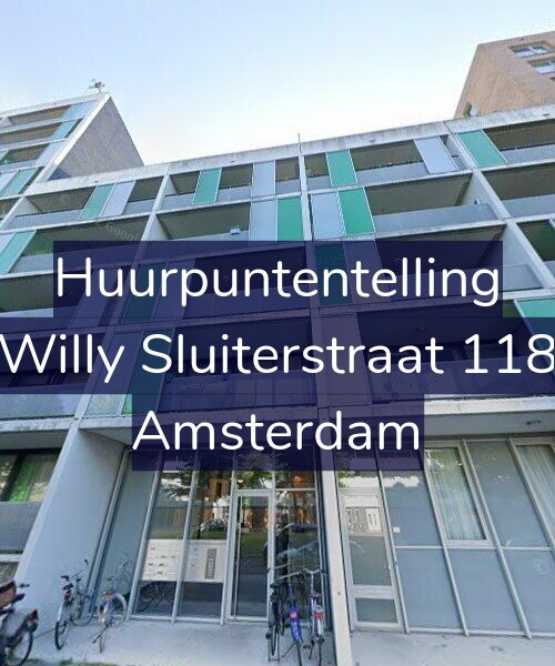 Foto gevel Huurpuntentelling voor Willy Sluiterstraat 118, Amsterdam