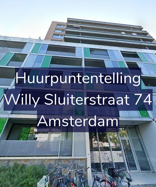 Foto gevel Huurpuntentelling voor Willy Sluiterstraat 74, Amsterdam