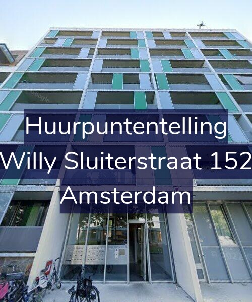 Foto gevel Huurpuntentelling voor Willy Sluiterstraat 152, Amsterdam