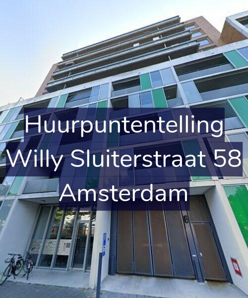 Foto gevel Huurpuntentelling voor Willy Sluiterstraat 58, Amsterdam