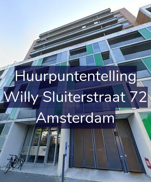 Foto gevel Huurpuntentelling voor Willy Sluiterstraat 72, Amsterdam