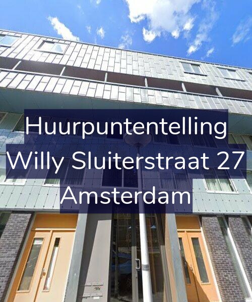 Foto gevel Huurpuntentelling voor Willy Sluiterstraat 27, Amsterdam