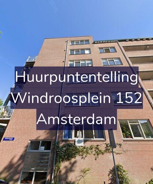 Foto gevel Huurpuntentelling voor Windroosplein 152, Amsterdam