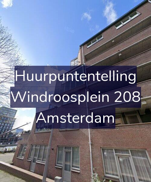 Foto gevel Huurpuntentelling voor Windroosplein 208, Amsterdam