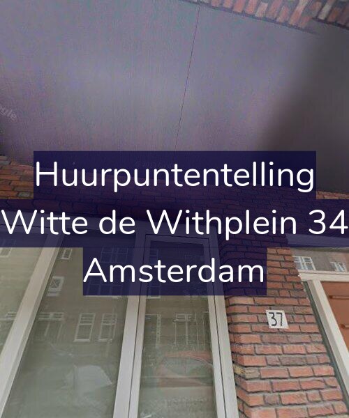Foto gevel Huurpuntentelling voor Witte de Withplein 34, Amsterdam