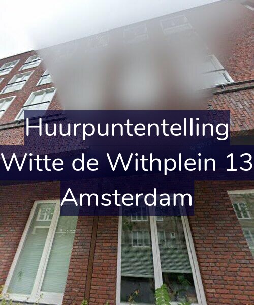 Foto gevel Huurpuntentelling voor Witte de Withplein 13, Amsterdam
