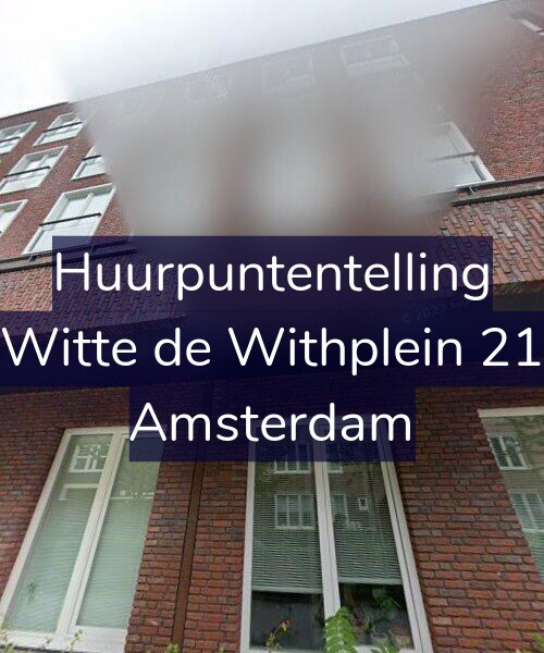 Foto gevel Huurpuntentelling voor Witte de Withplein 21, Amsterdam