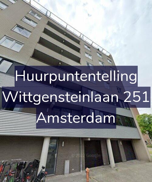 Foto gevel Huurpuntentelling voor Wittgensteinlaan 251, Amsterdam