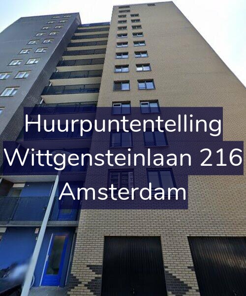 Foto gevel Huurpuntentelling voor Wittgensteinlaan 216, Amsterdam