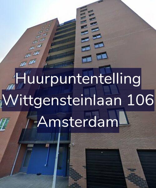 Foto gevel Huurpuntentelling voor Wittgensteinlaan 106, Amsterdam