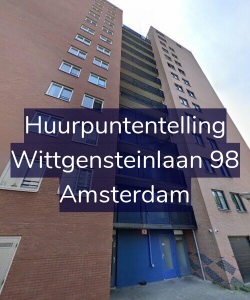 Foto gevel Huurpuntentelling voor Wittgensteinlaan 98, Amsterdam