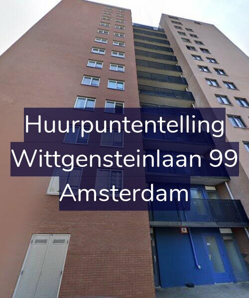 Foto gevel Huurpuntentelling voor Wittgensteinlaan 99, Amsterdam