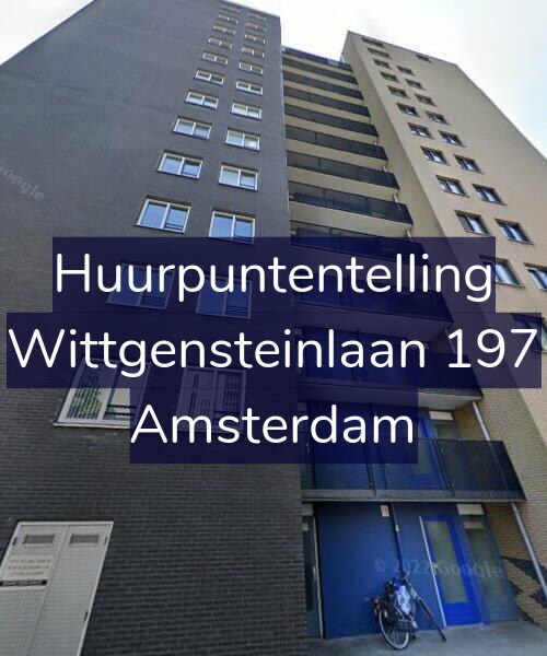 Foto gevel Huurpuntentelling voor Wittgensteinlaan 197, Amsterdam