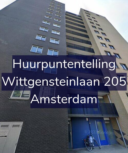 Foto gevel Huurpuntentelling voor Wittgensteinlaan 205, Amsterdam
