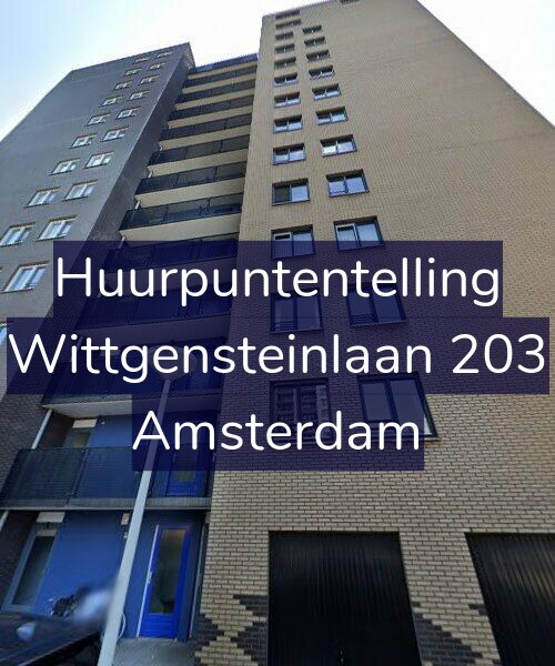 Foto gevel Huurpuntentelling voor Wittgensteinlaan 203, Amsterdam