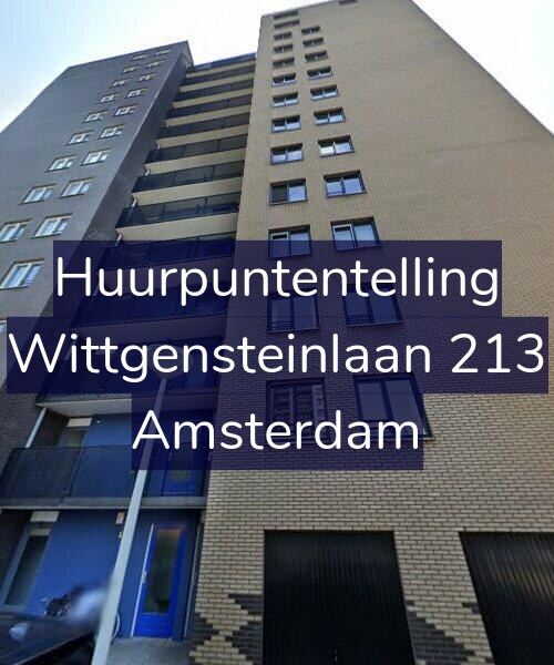 Foto gevel Huurpuntentelling voor Wittgensteinlaan 213, Amsterdam