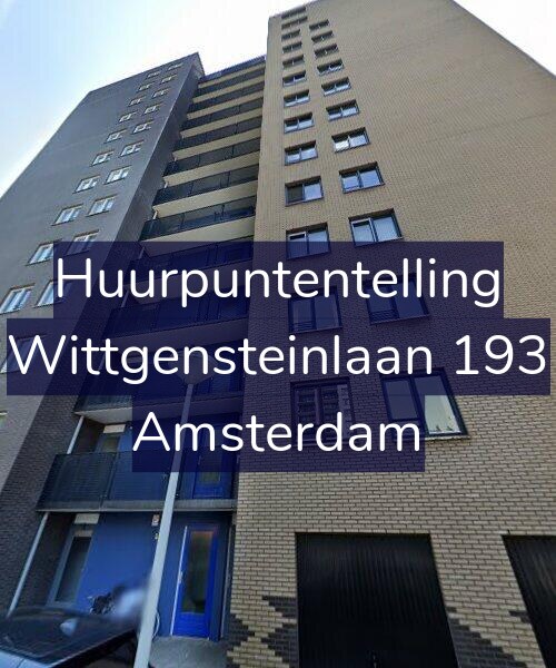 Foto gevel Huurpuntentelling voor Wittgensteinlaan 193, Amsterdam
