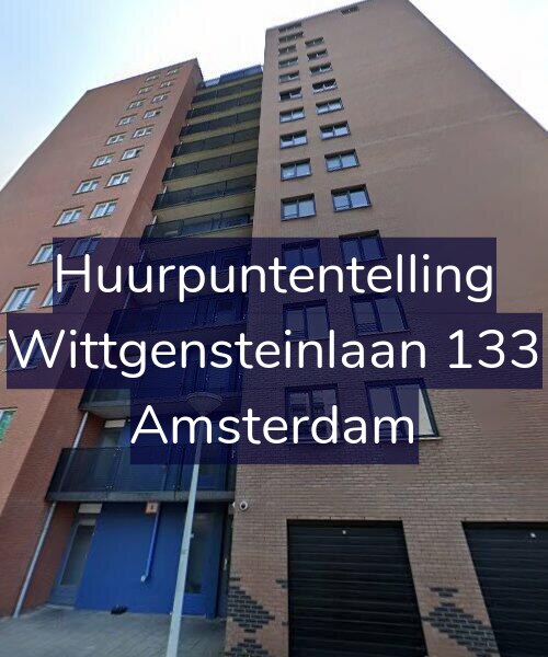 Foto gevel Huurpuntentelling voor Wittgensteinlaan 133, Amsterdam