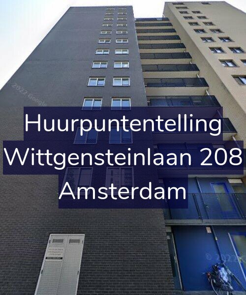 Foto gevel Huurpuntentelling voor Wittgensteinlaan 208, Amsterdam