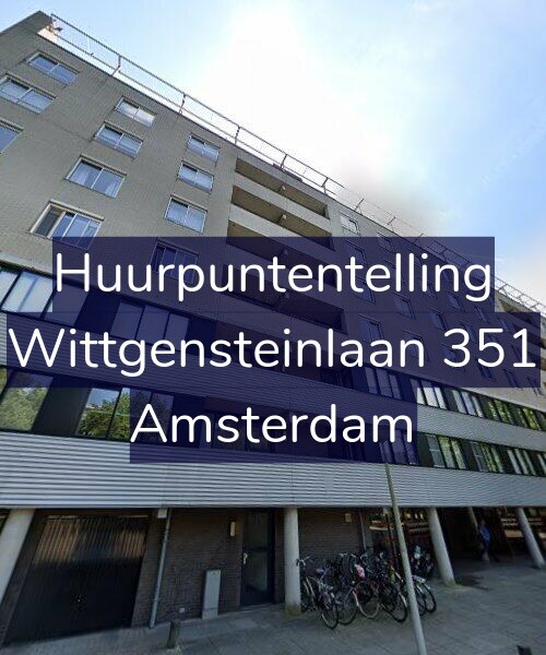 Foto gevel Huurpuntentelling voor Wittgensteinlaan 351, Amsterdam