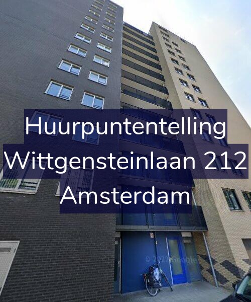 Foto gevel Huurpuntentelling voor Wittgensteinlaan 212, Amsterdam