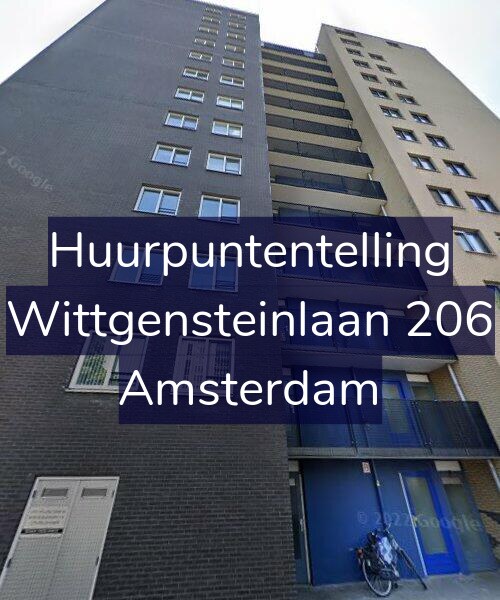 Foto gevel Huurpuntentelling voor Wittgensteinlaan 206, Amsterdam