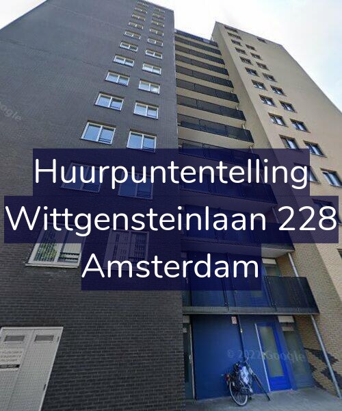 Foto gevel Huurpuntentelling voor Wittgensteinlaan 228, Amsterdam
