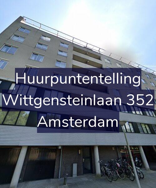 Foto gevel Huurpuntentelling voor Wittgensteinlaan 352, Amsterdam